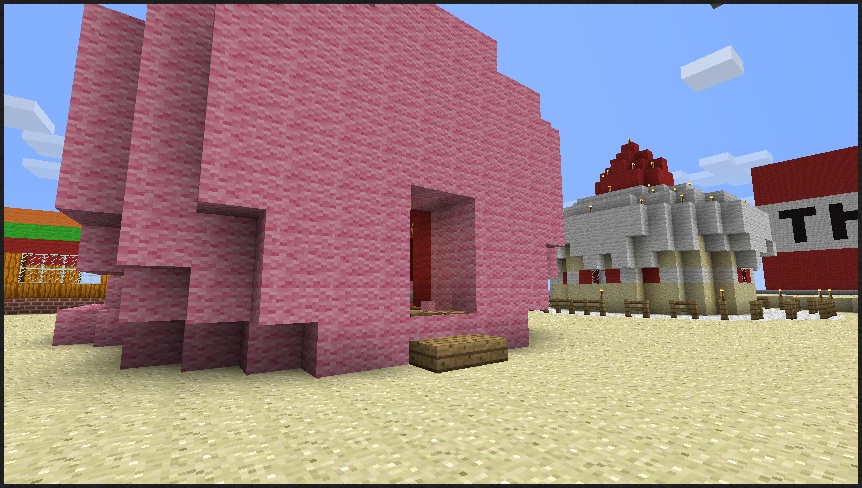 Minecraft羊毛ブロックで立体グルーミー住宅作成 絵以外専用